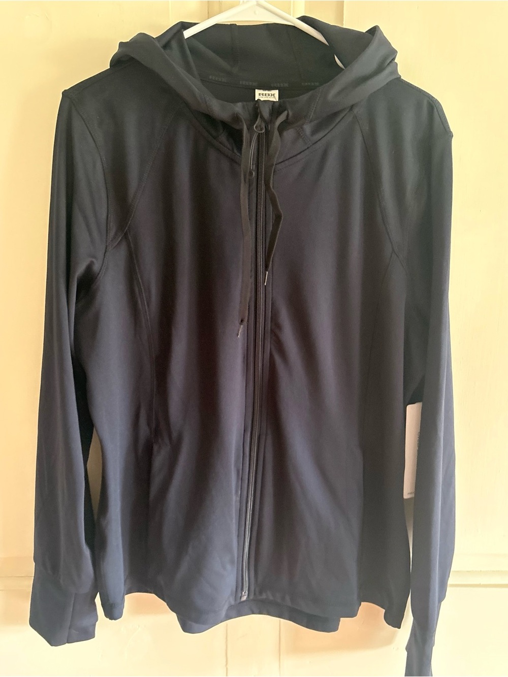 RBX Active women's full-zip hooded active jacket-Dark Navy Blue XL